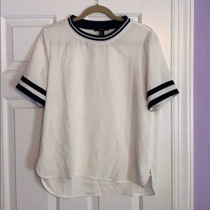 White and black cute top